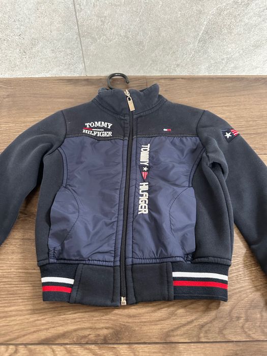 Jesienna bluza / kurtka tommy hilfiger 9granat chłopiec kieszenie