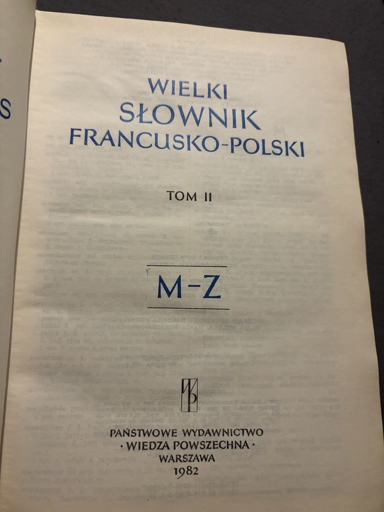 Słowniki Francusko-Polskie Tom 1 i 2