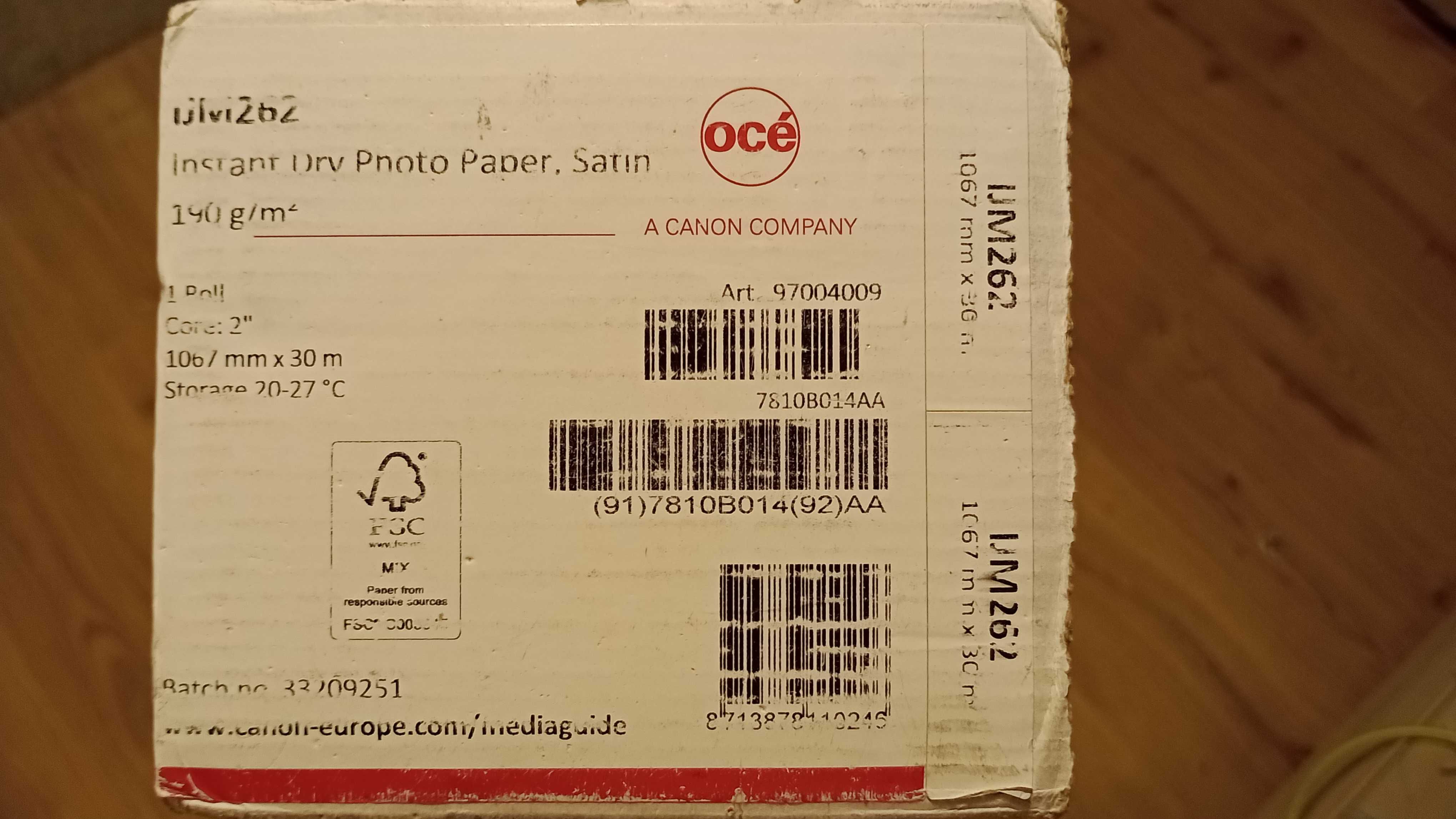 Papier fotograficzny satynowy OCE JMJ262 190