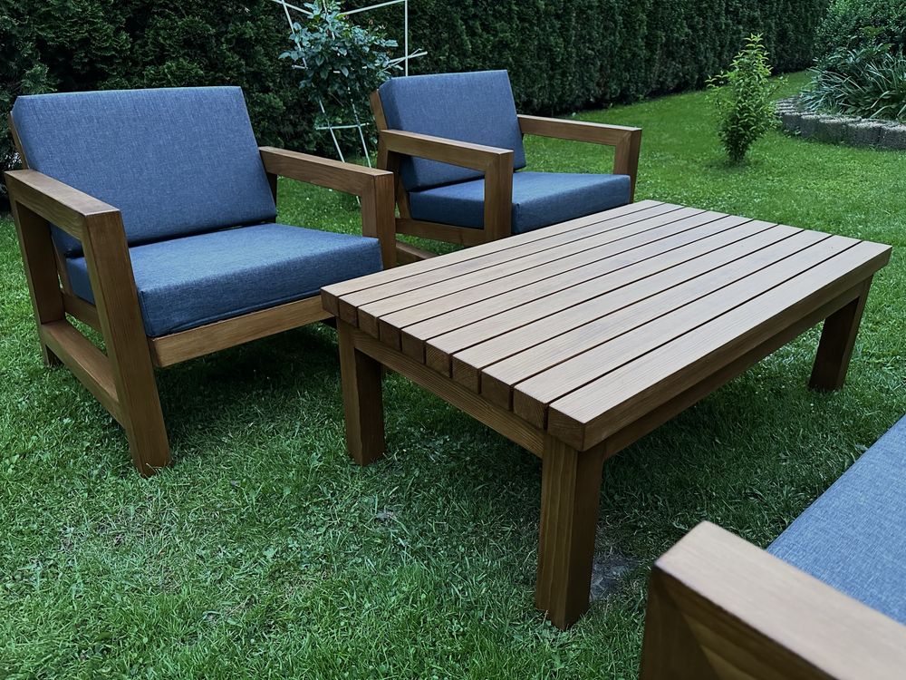 Premium Meble Ogrodowe drewniane/Zestaw ogrodowy/Fotele/Wypoczynek