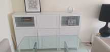 Mobiliário contemporâneo neutro como novo #aparador #besta #ikea