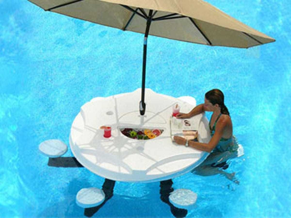 Mesa flutuante para piscinas