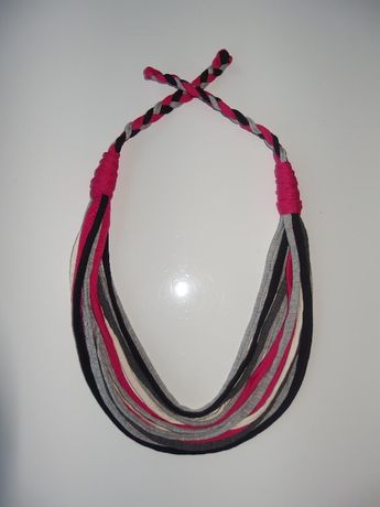 Naszyjnik bawełniany - handmade - różne kolory