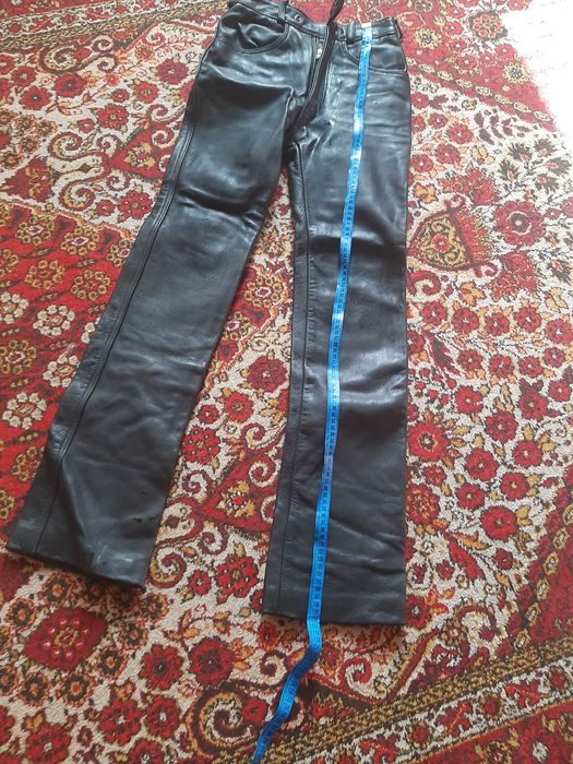 Новые кожаные байкерские штаны