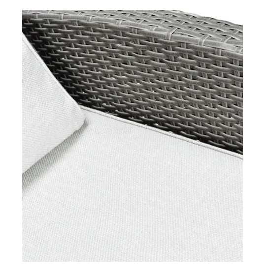 Zestaw mebli ogrodowych z narożnikiem koloru szarego