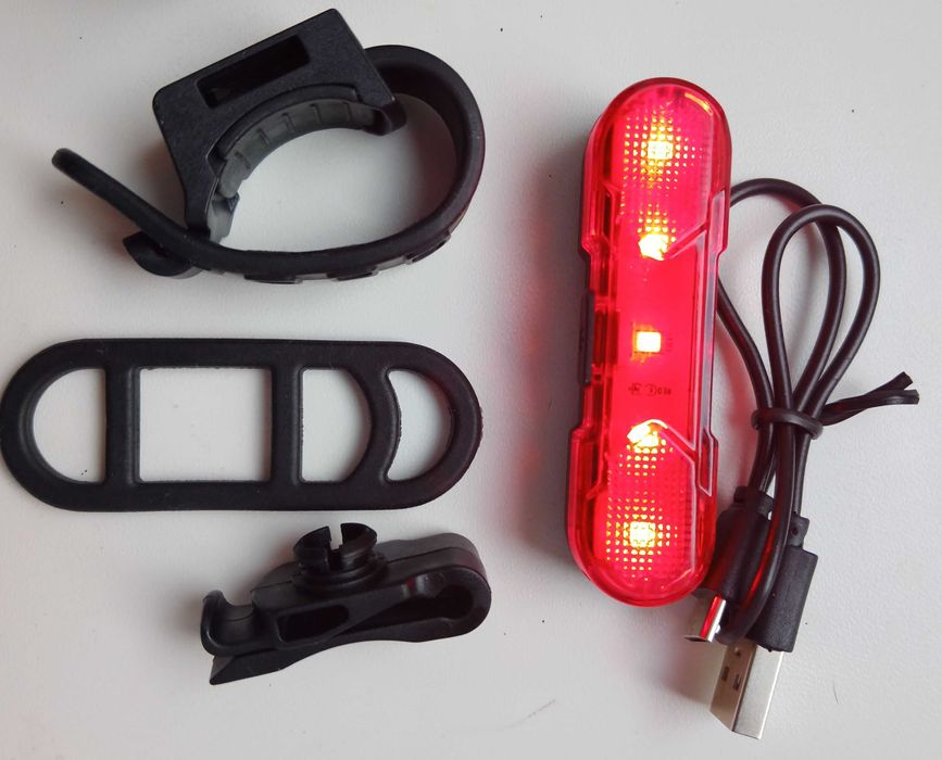 Велофара задний фонарь X-TIGER USB 5*cob 220 mAh