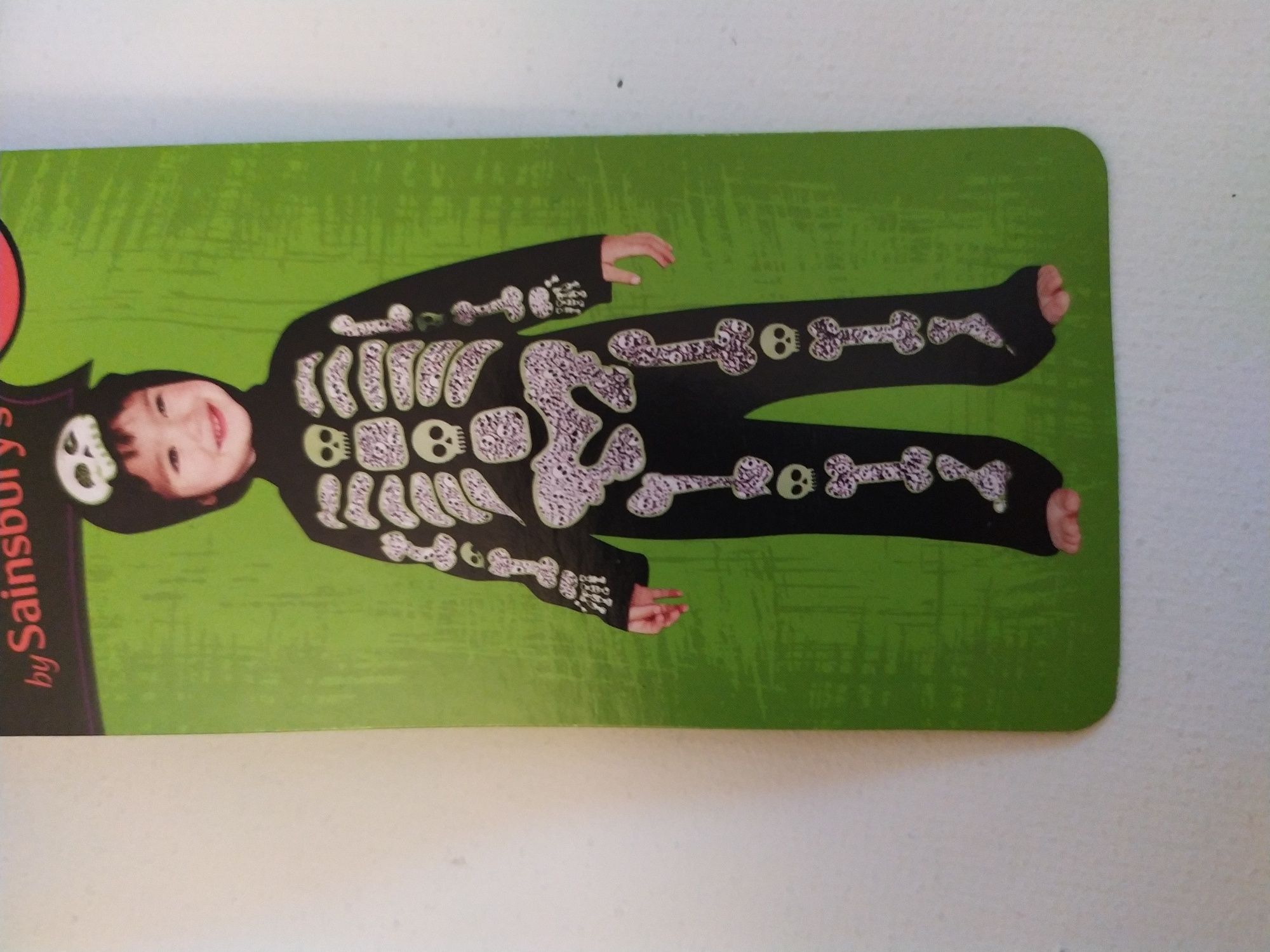 Strój przebranie kostium kombinezon kościotrup Halloween szkielet 6-9m