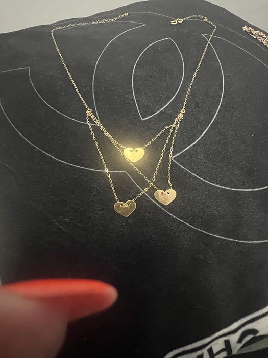 Lancuszek serduszka cudo zloto 585