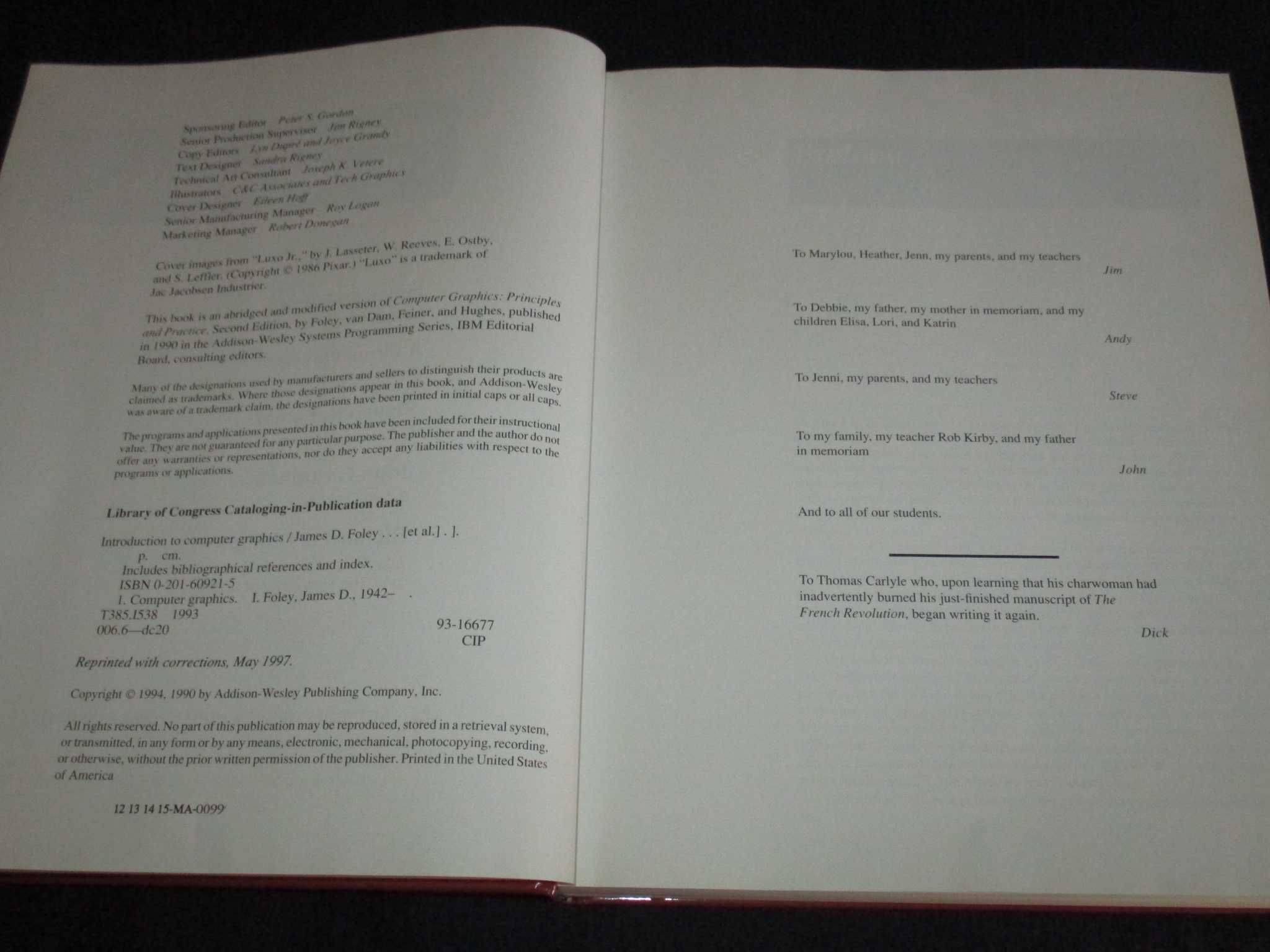 Livro Introduction to Computer Graphics capa dura