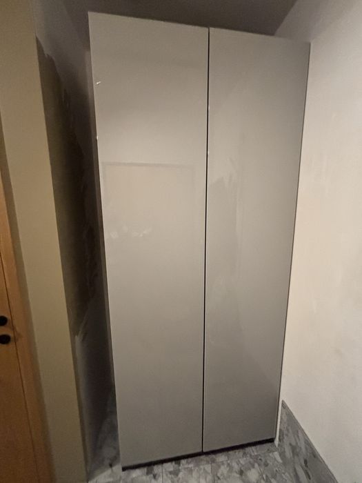 Szafa IKEA PAX szare fronty, ciemny brąz, 100 cm