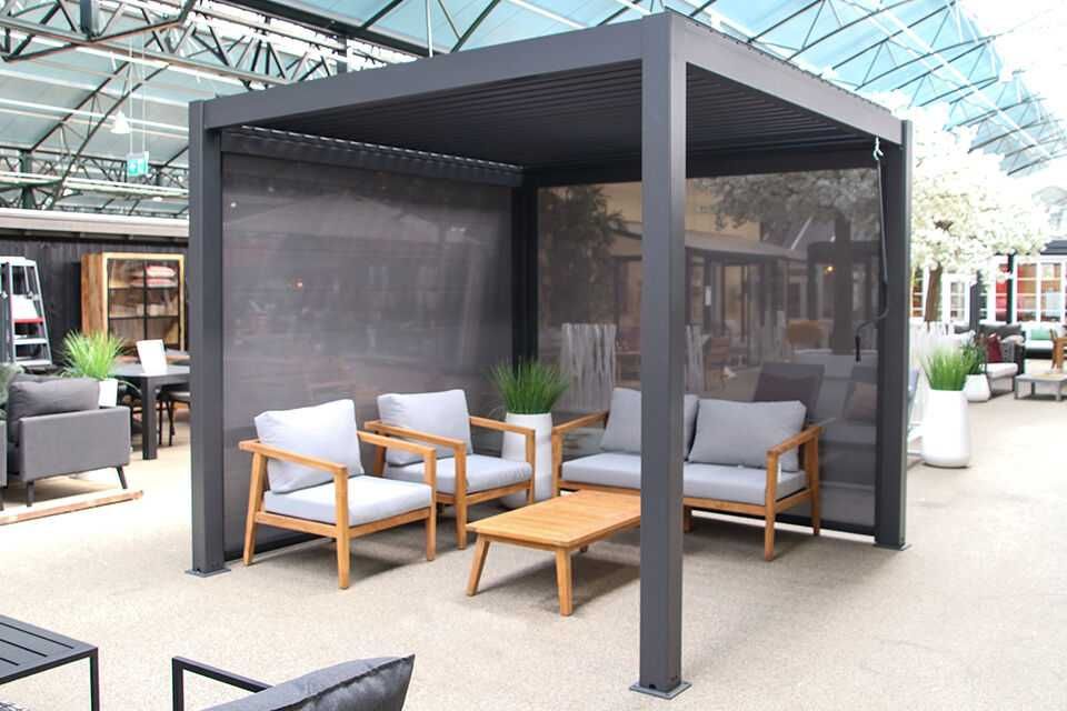 Pergola tarasowa antracytowa wolnostojąca - różne rozmiary