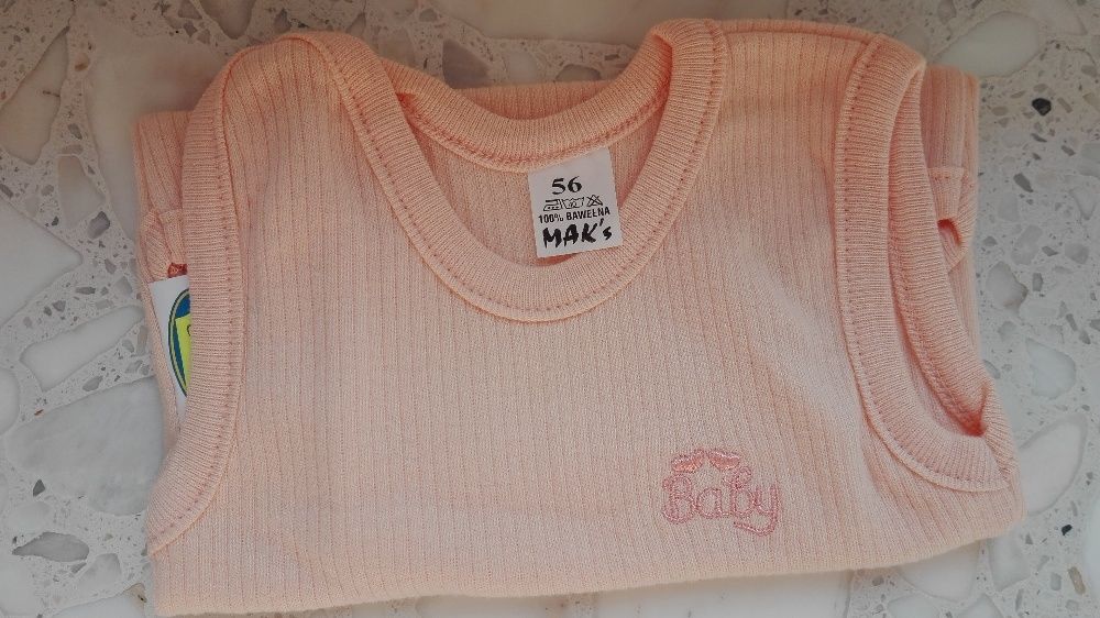 NOWE Body, rozmiar 56 (ramiączka, 100% bawełna)