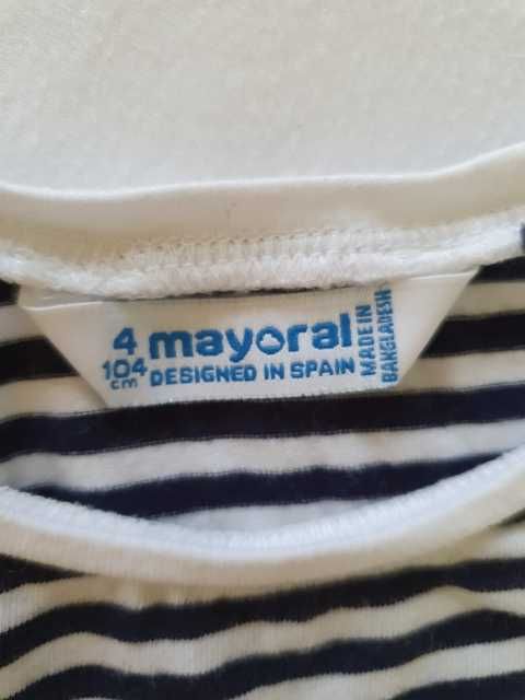 Mayoral/ NEXT R. 104 cm Komplet bluzka i spodenki w paski