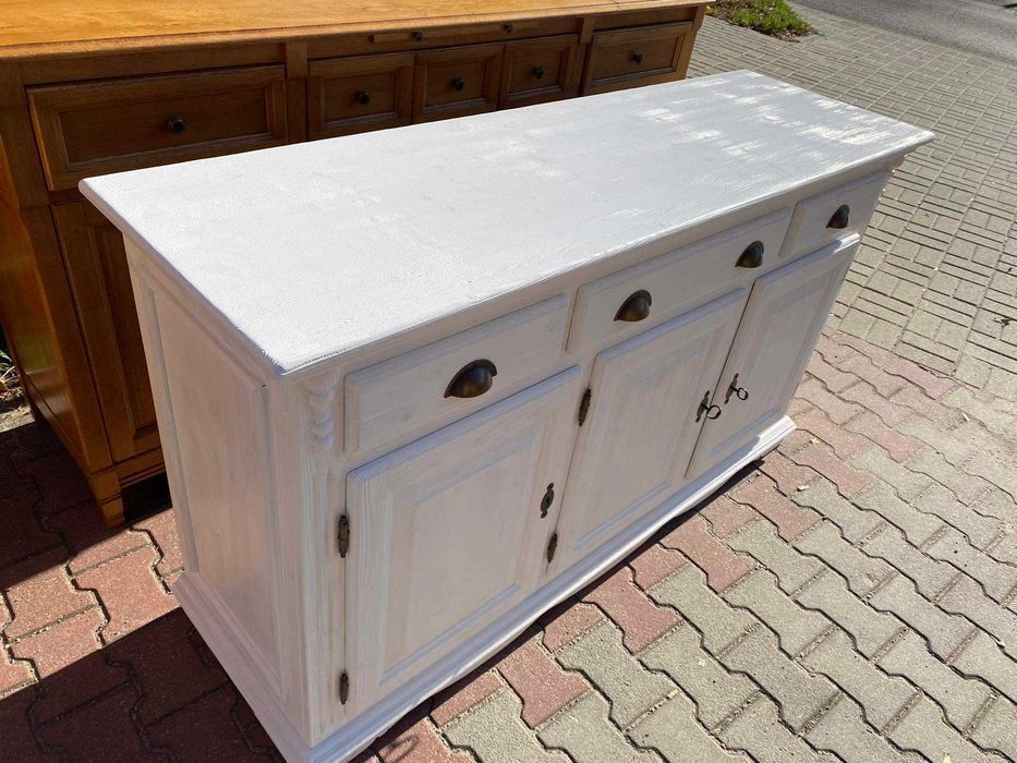 Komoda drewniana sosnowa biała prowansalska Shabby Chic FV DOWÓZ