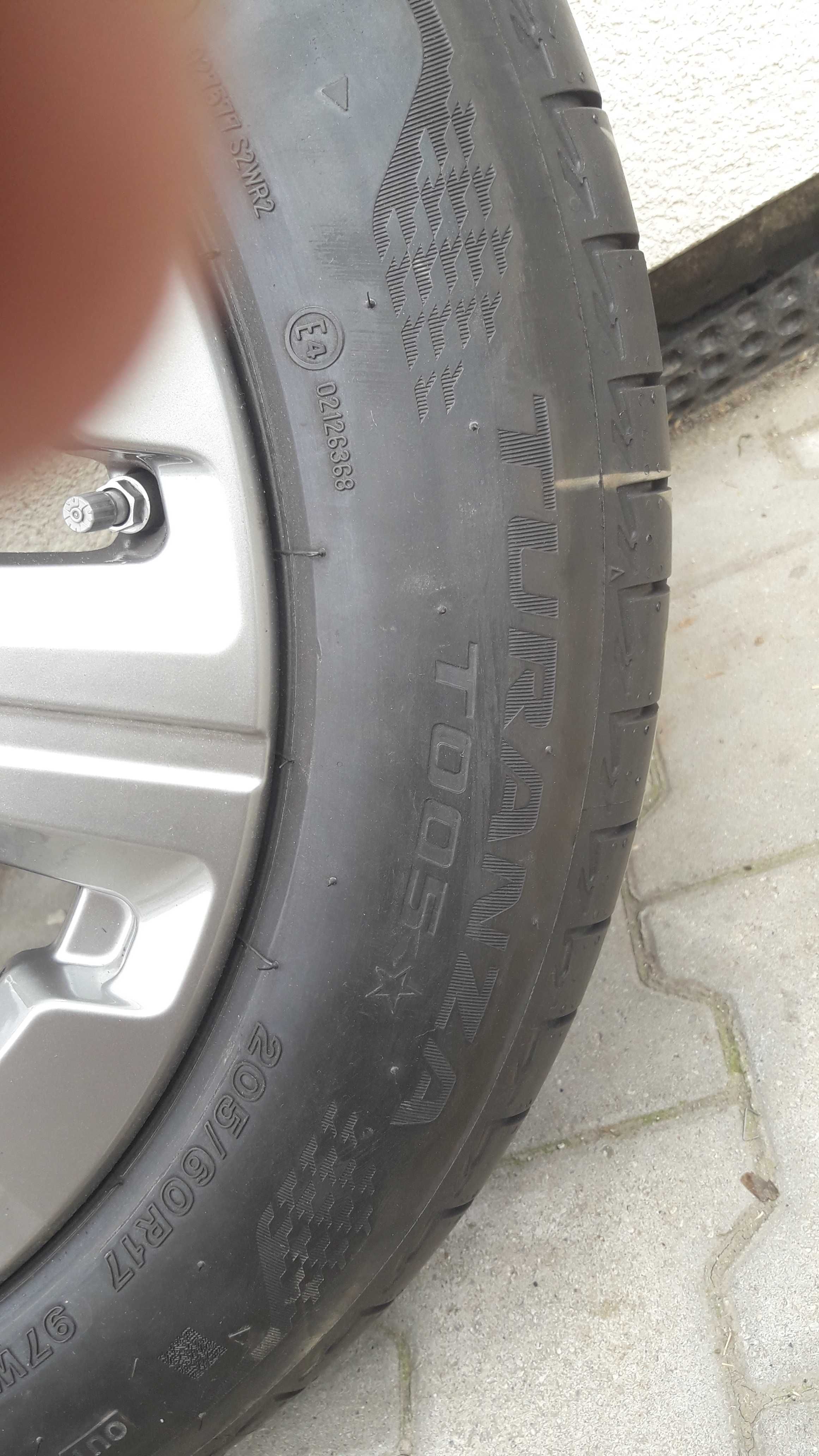 Alufelgi 17cali koła 5x112 nowe opony Bridgestone 205/60R17 letnie OEM