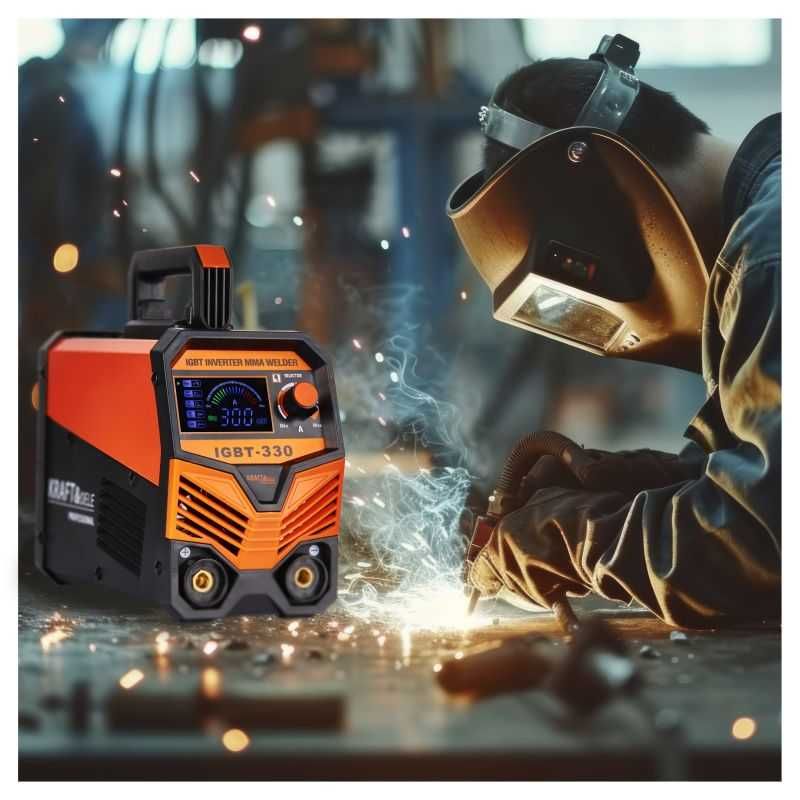 KRAFT&DELE Spawarka Inwertorowa Mma Tig Lcd 330a Igbt Hot Start KD1878