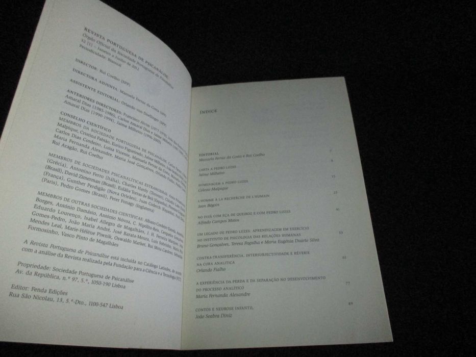 Revista Portuguesa de Psicanálise Homenagem a Pedro Luzes