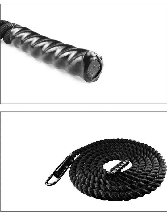 Канат для кросфіту та лазання 9 м | Батл-роуп 50 мм з кріпленням