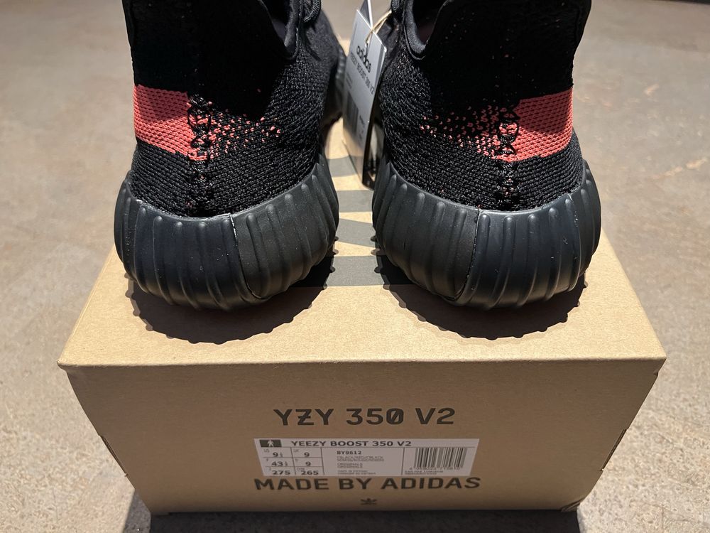 Yeezy Boost 350 V2 Black/Red • Nowe, oryginalne, rozmiar 43 1/3