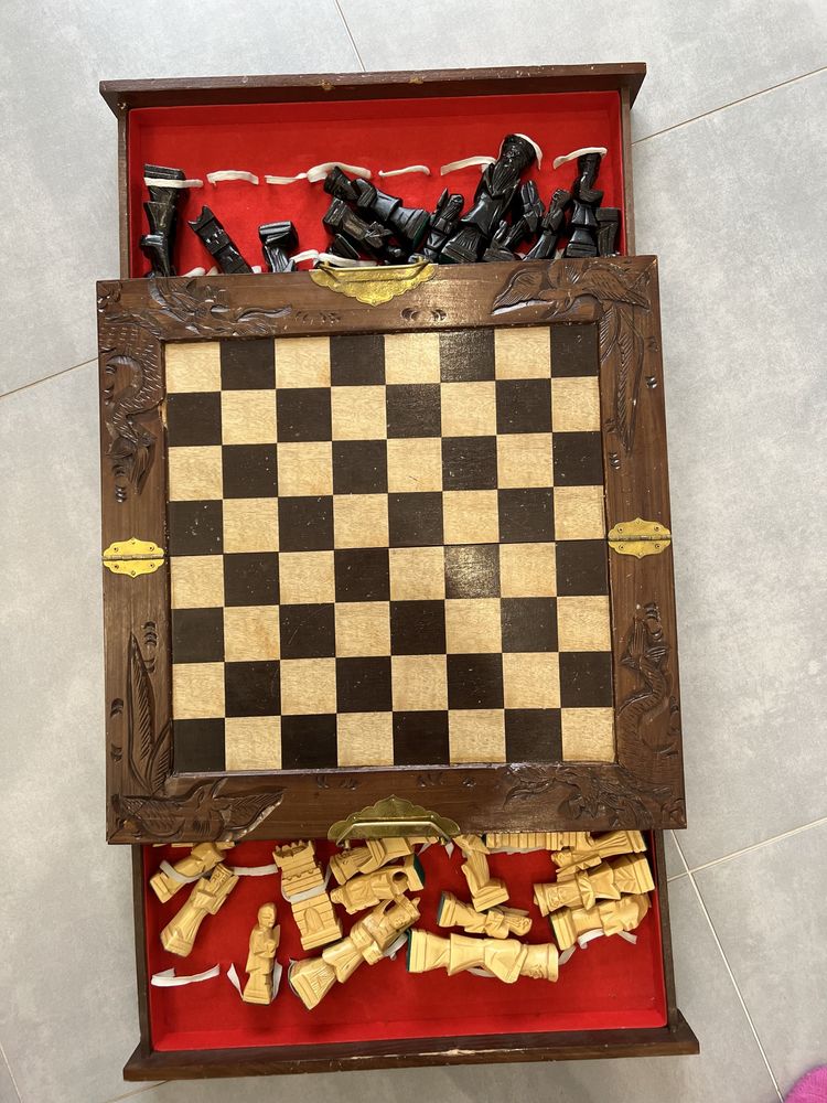 Шахи, шахмати, деревʼяні німецькі шахи ручної роботи