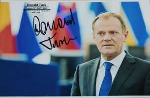 Donald Tusk - oryginalny autograf