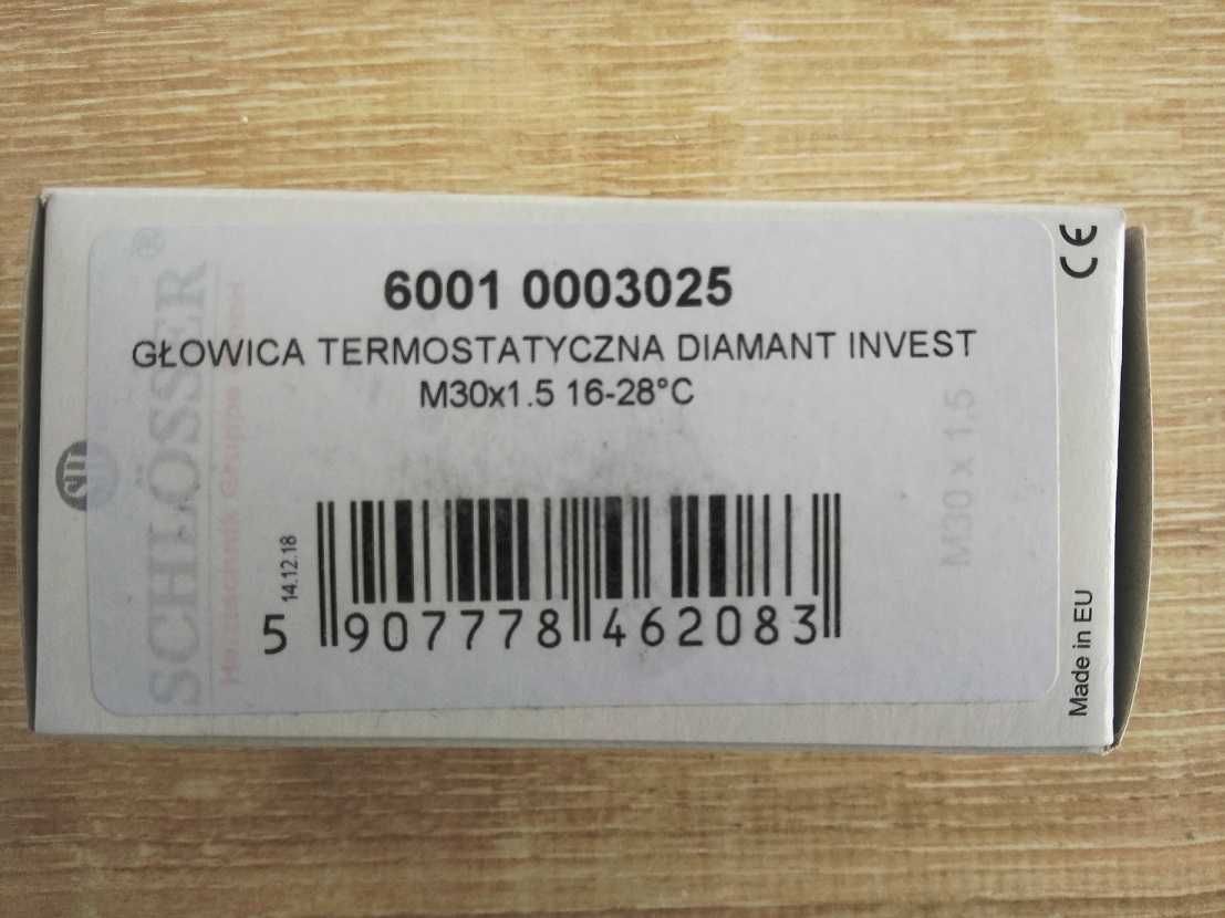 Termostat grzejnikowy/ głowica termostat. SCHLOSSER Diamant M30x1.5