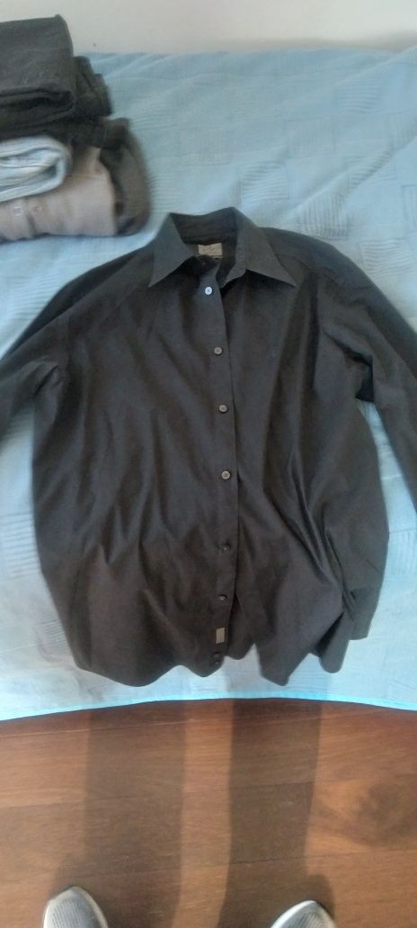 Camisa preta Calvin Klein Regular