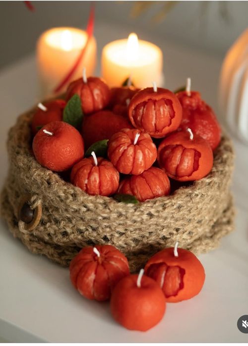 Свічки ручної роботи новорічна колекція