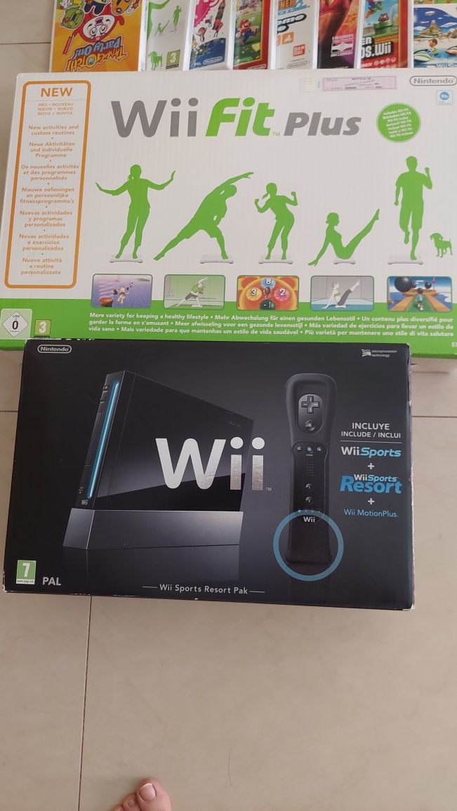 Consola Wii com base balance + jogos