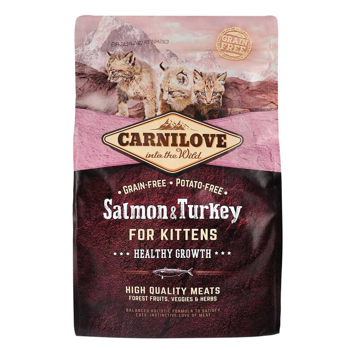 Carnilove Kitten Salmon & Turkey 2кг лосось и индейка корм для котят