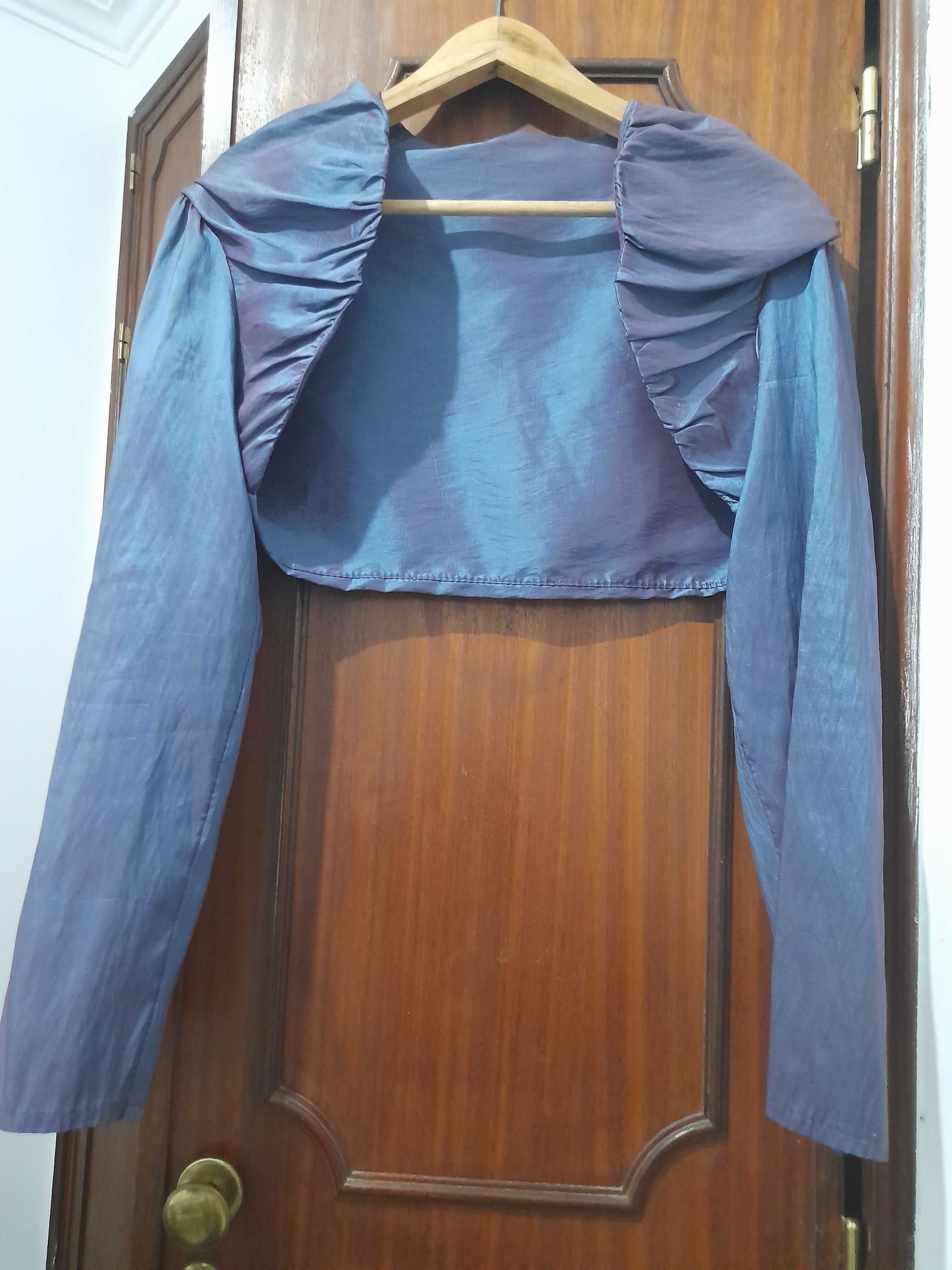Bolero roxo de seda
