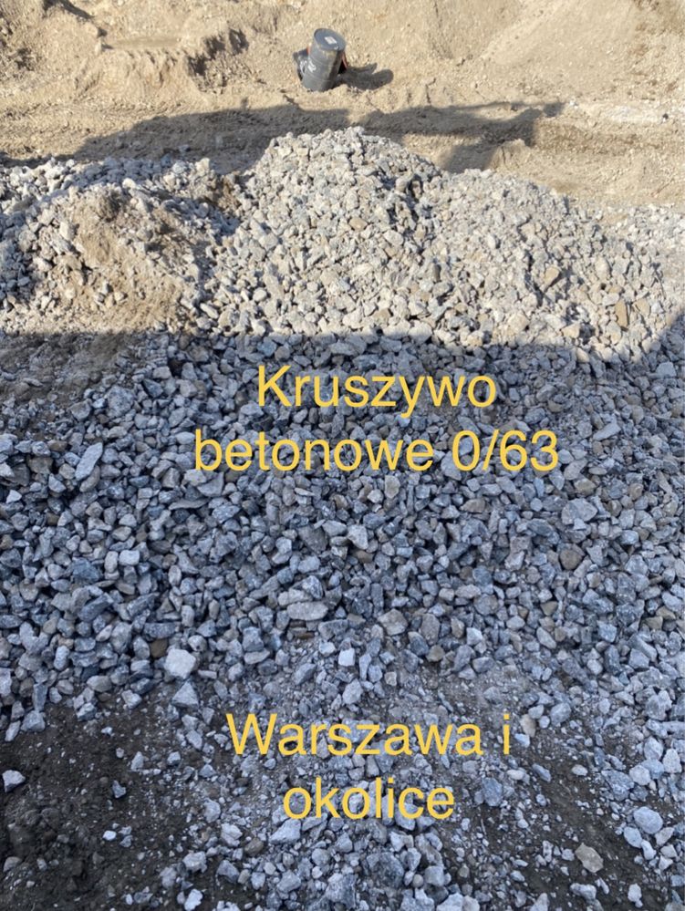 Kruszywo betonowe 0/63 Beton kruszowny