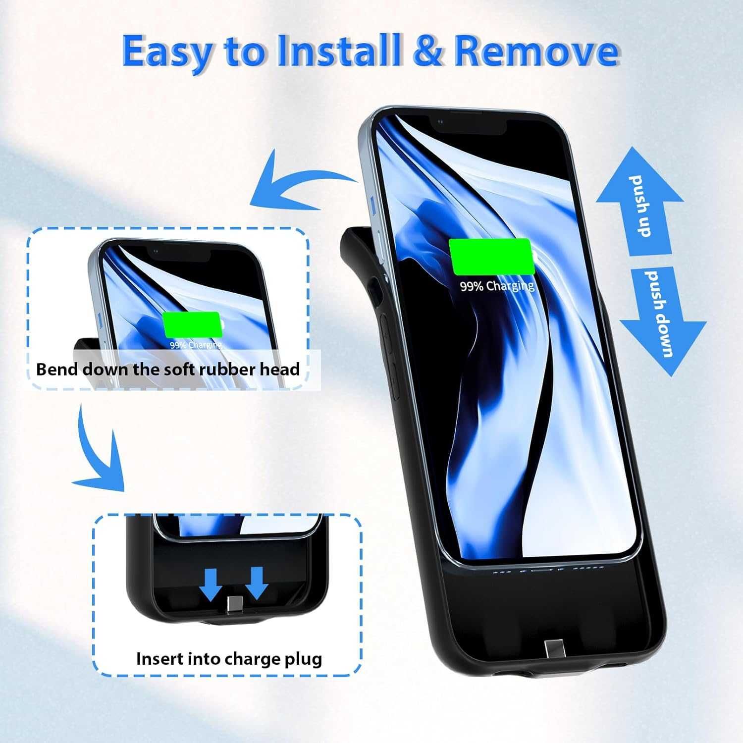 Etui z wbudowaną baterią do iPhone 13 Pro 6000mAh etui na baterie