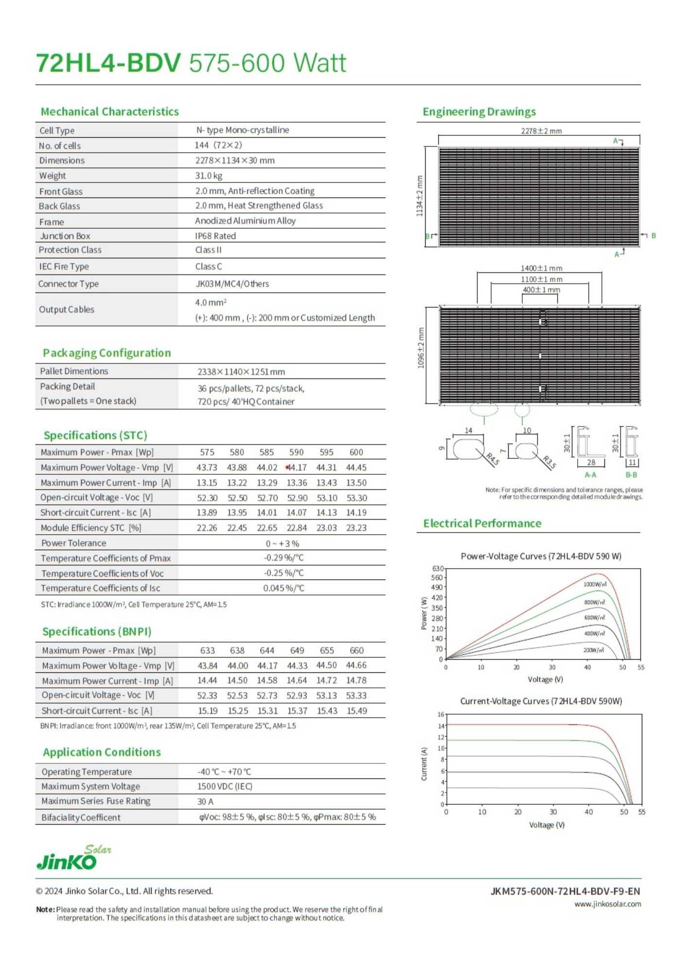 Panel Moduł Fotowoltaiczny Jinko 590W BIFACIAL N Srebrna Rama