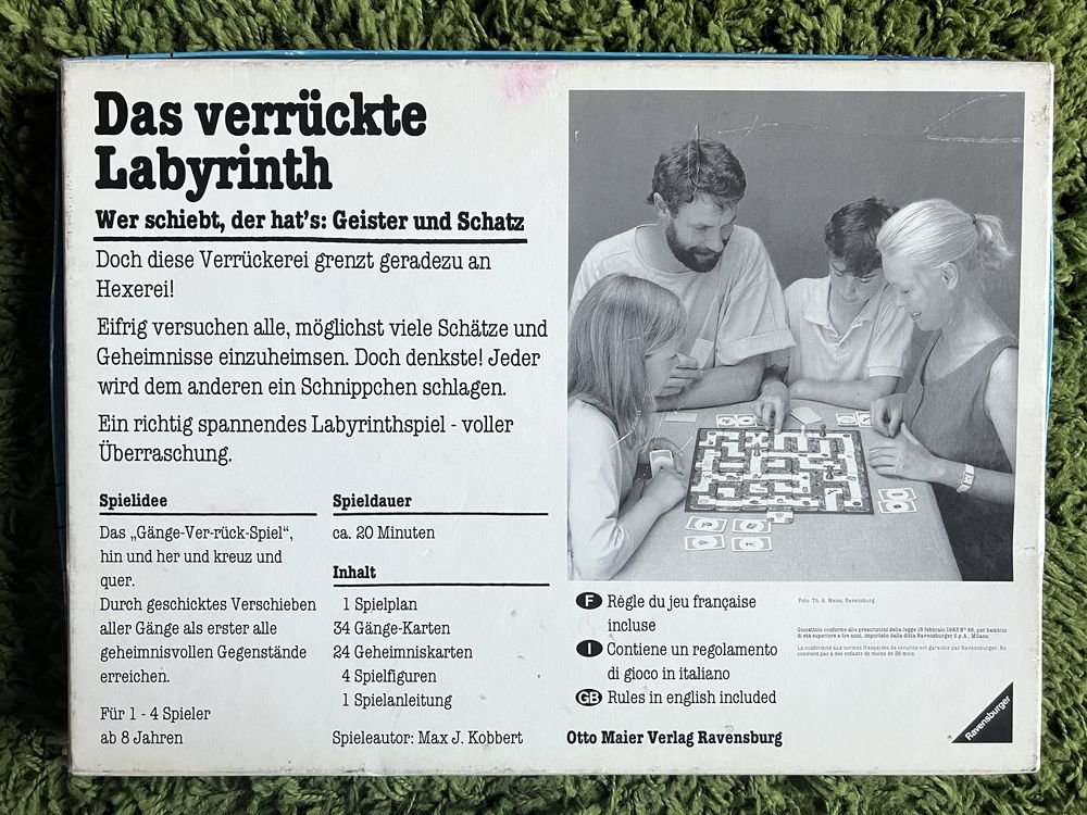 Labyrinth labirynt Ravensburger gra planszowa po niemiecku