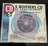 Pack de cinco caixas transparentes para CDs ou DVDs novo selado