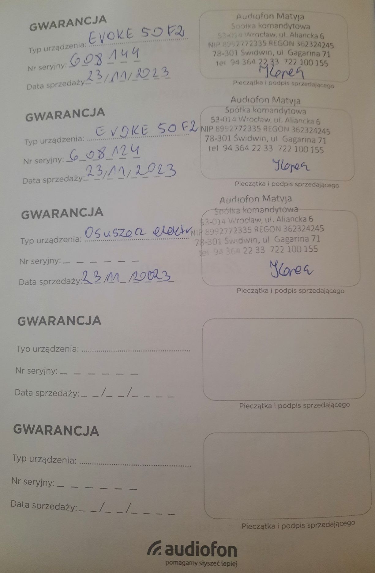 Aparaty słuchowe firmy WIDEX EVOKE