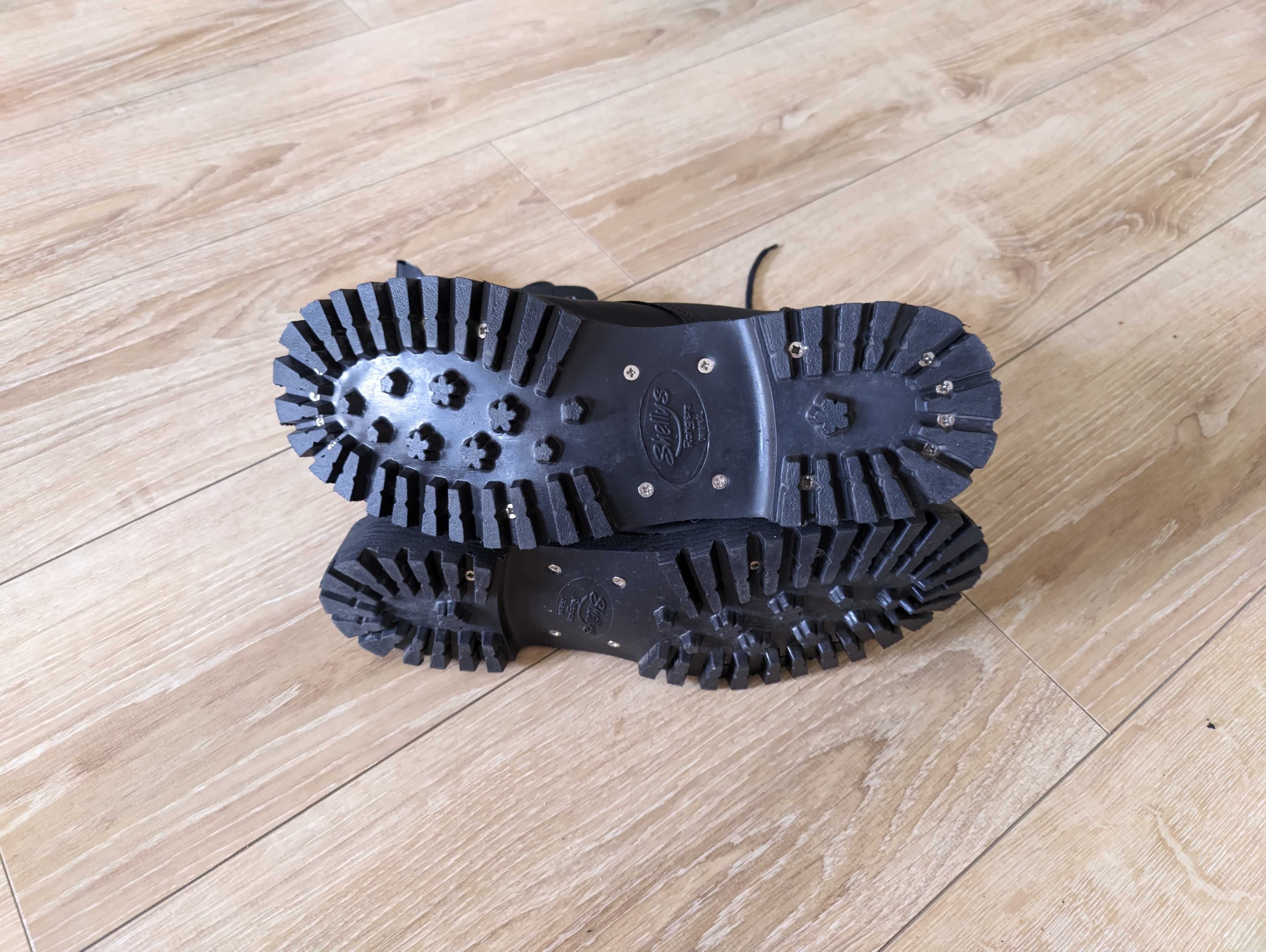 Buty męskie skórzane GLANY / TRZEWIKI - PROTEKTOR -raz ubrane- r. 44,5