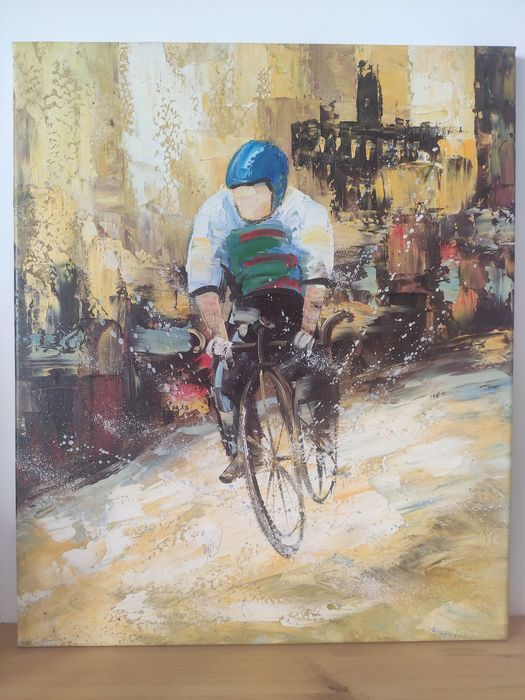 Corrida Urbana – Pintura a Óleo Original