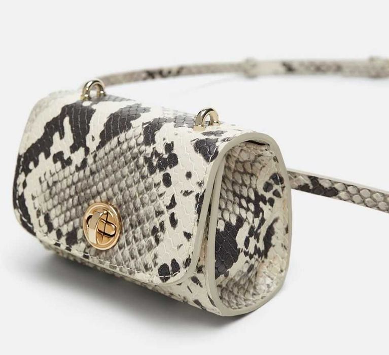 ZARA Mini torebka na łańcuszku mini nerka biodrowa