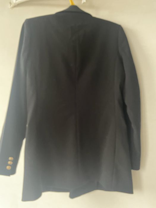 H&M чорний двобортовий піджак oversize жакет блейзер кардиган віскоза