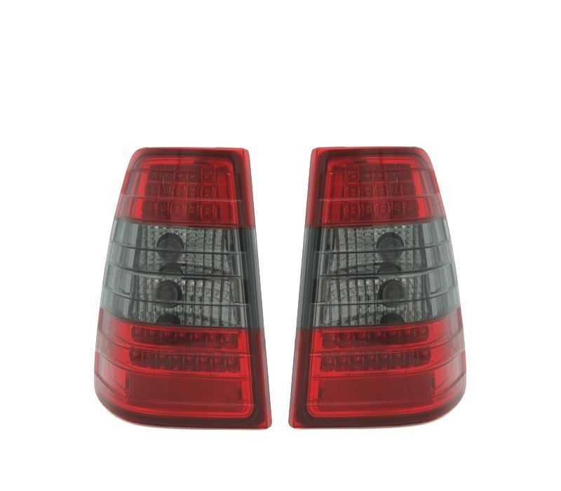 FAROLINS TRASEIROS LED MERCEDES E W124 KOMBI 85-95 VERMELHO AFUMADO