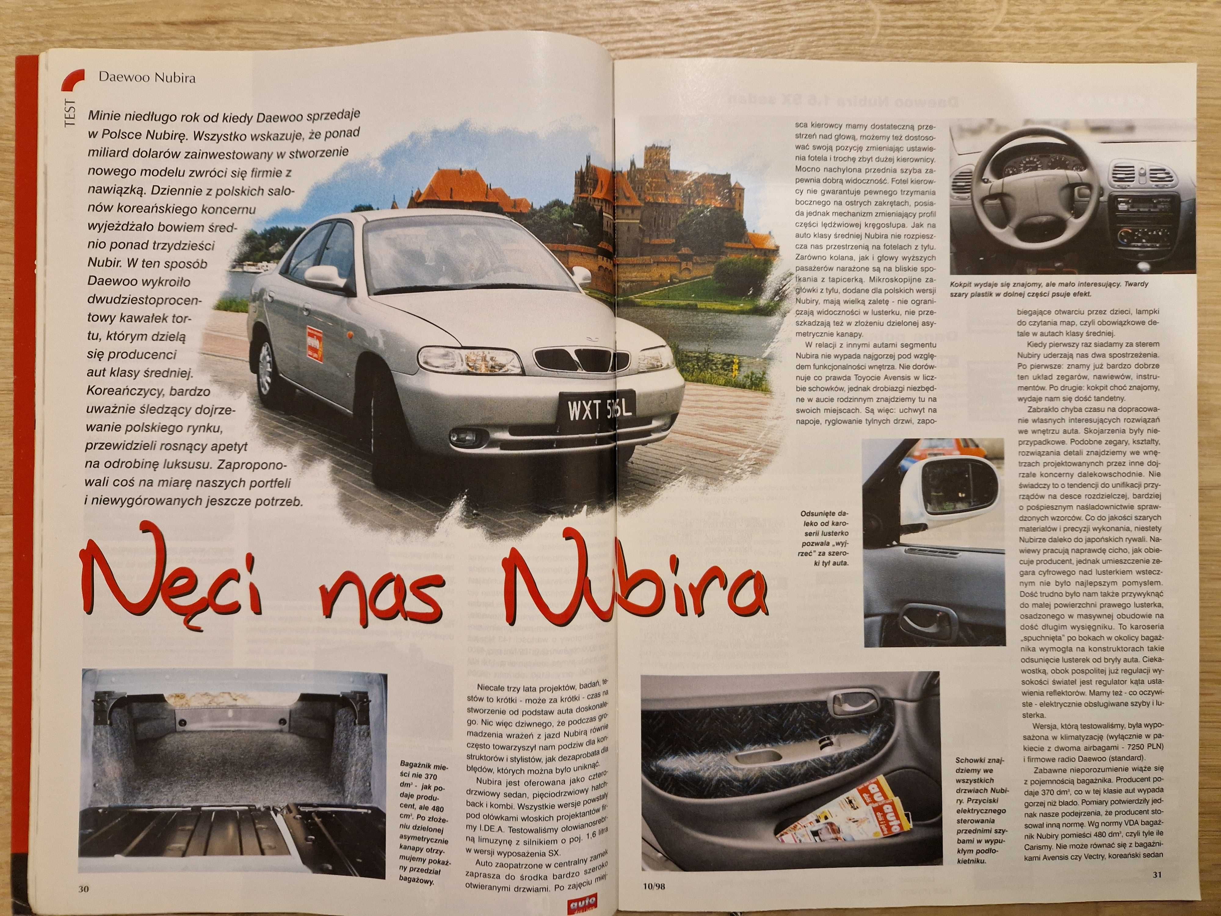 Auto dziś i jutro 10.1998 Nr 10 gazeta motoryzacyjna numer archiwalny