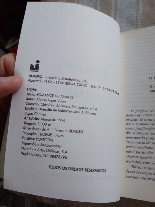 Romance de Amadis-Afonso Lopes Vieira-4 edi-7E-Botão olhinhos5EDesde5E