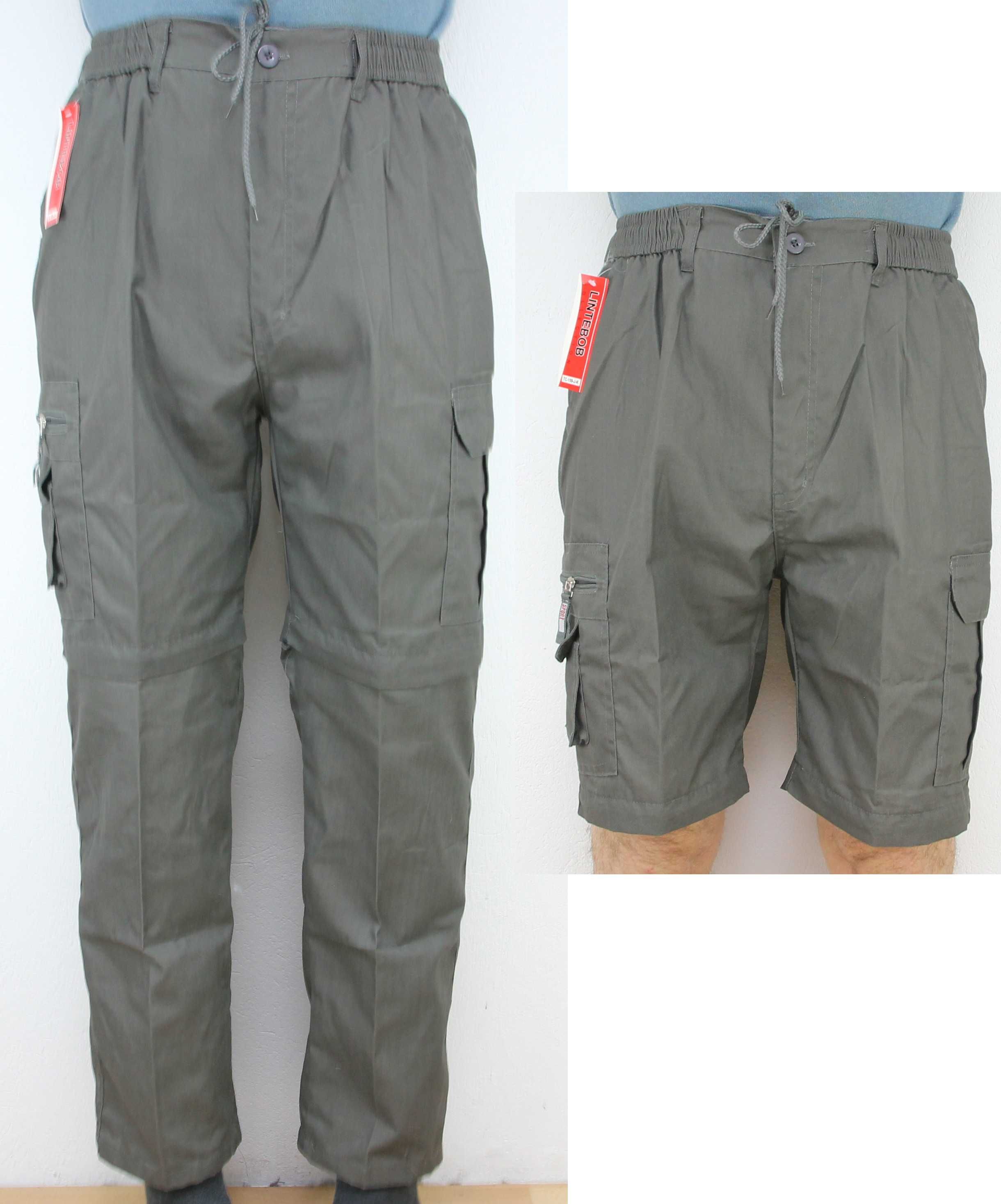 Spodnie Bojówki Męskie Odpinane Nogawki 2w1 DUŻE 4XL 5XL 6XL 7XL 8XL