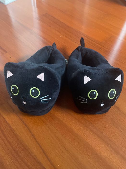 Kapcie Łapcie Bambosze Kotki Czarne 38/39