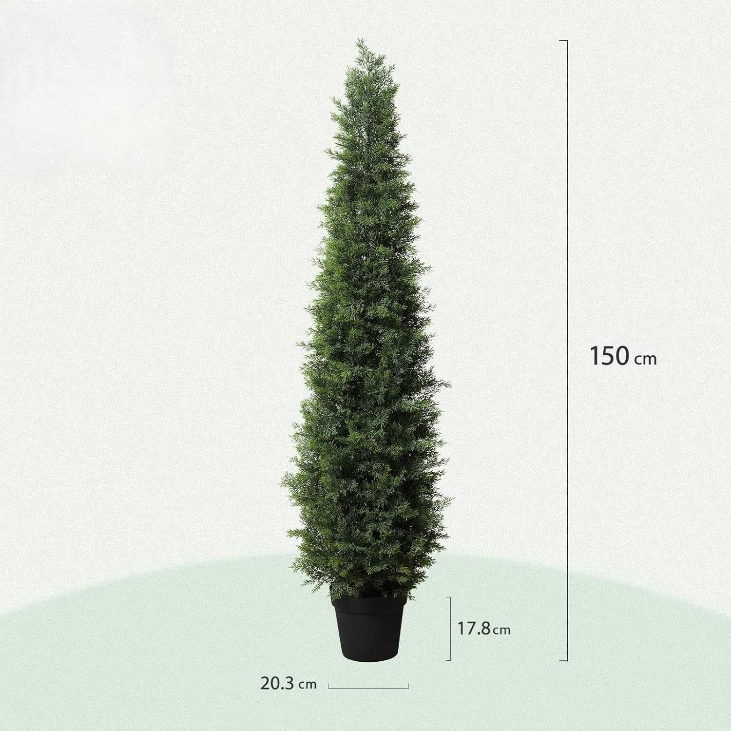 Fopamtri Sztuczna roślina cedr 150 cm, odporna na UV