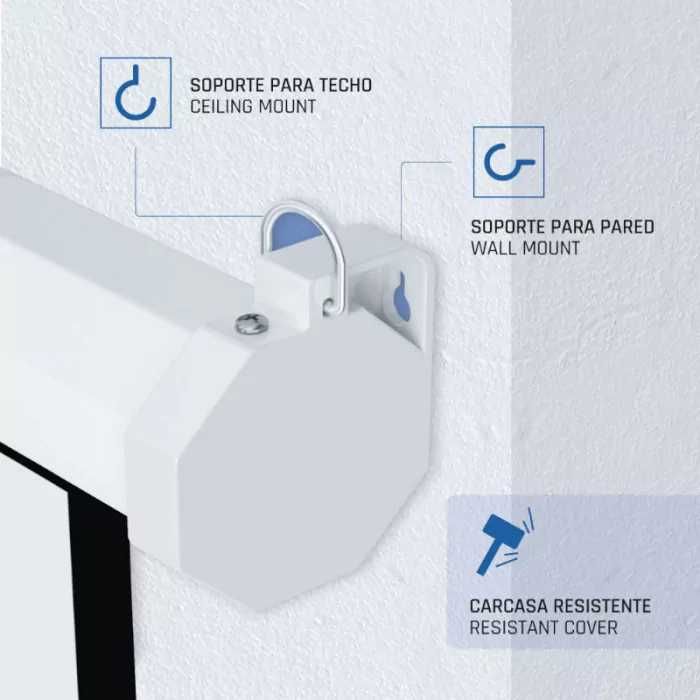 Tela de Projeção Mural Iggual 16:9 106" - 234 x 131 cm Manual