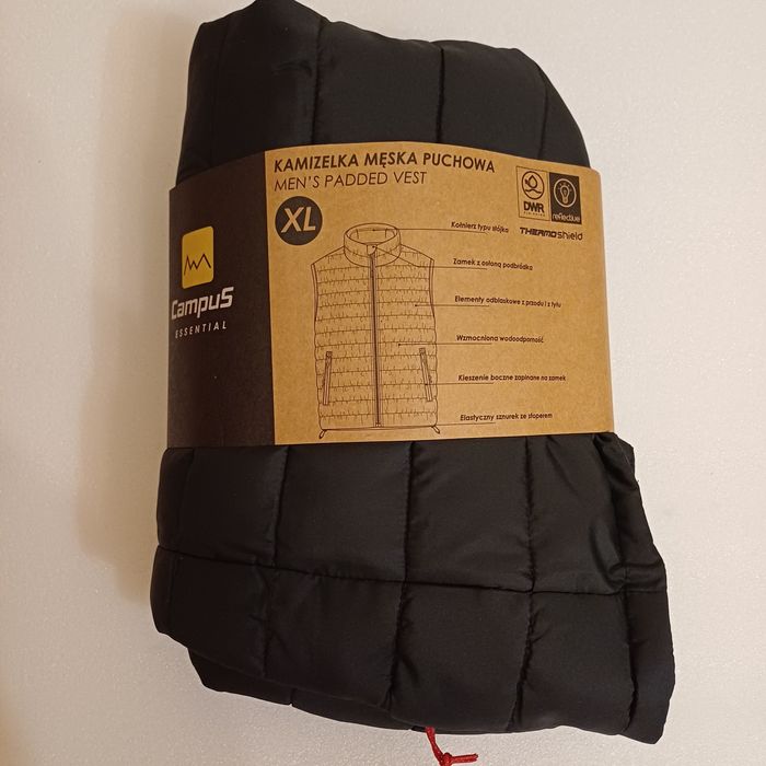 Kamizelka puchowa Campus XL nowa, bezrękawnik męski outdoorowy