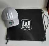 Boné Chapéu Cap Cinza Branco + Saco Mochila Novos Dance Floor
